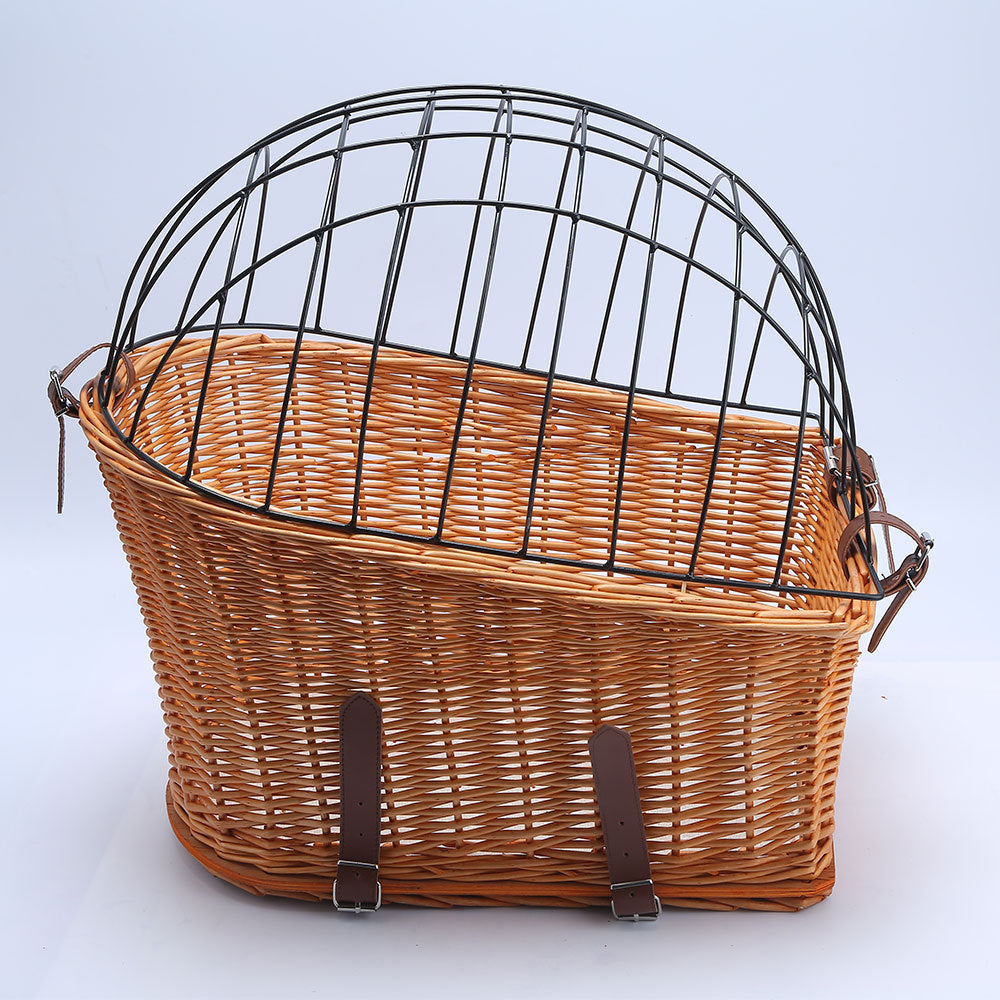 The Taconic Bicycle Rear Basket with Wire Cover