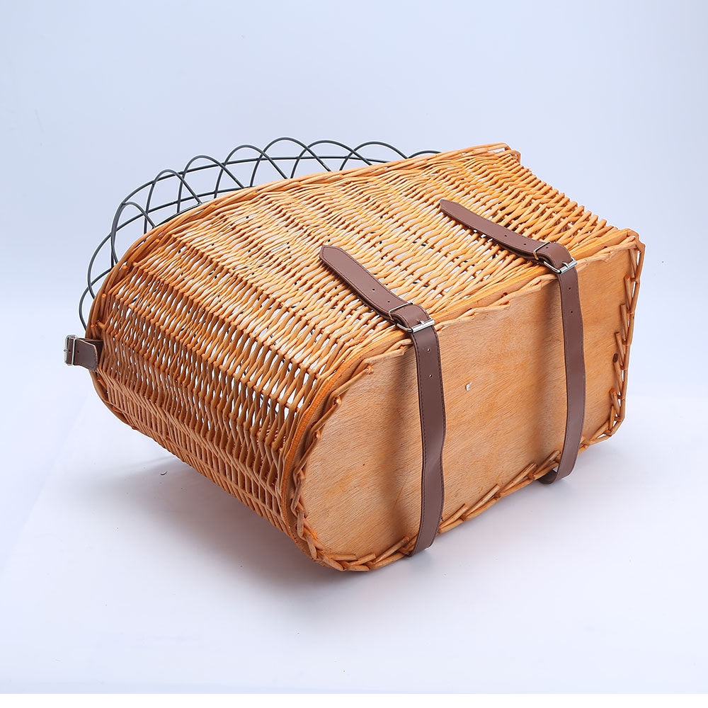 The Taconic Bicycle Rear Basket with Wire Cover